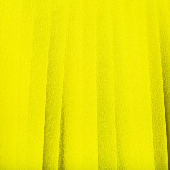American Apparel Lime Neon Yellow Green Crepe Pleated Mini Skirt - Medium - Picture 6 of 9
